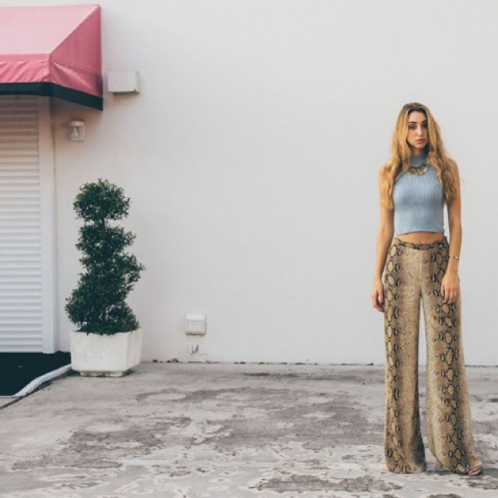 Zara Python Wide Leg Pants--XL - Picture 7 of 8